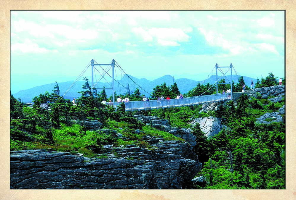 Located near Linville, Grandfather Mountain is a state park famous for its 