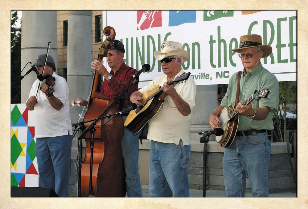 Shindig presents authentic, traditional music and dance in a stage show on summer Saturday evenings “along about sundown” in Asheville's Pack Square Park.