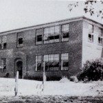 Taken from a yearbook of Mill Spring School, this photo shows the school in its original manifestation before additions were added on. Circa 1930s. 