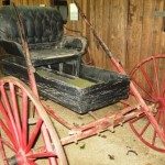 One of several carriages in barn museum.