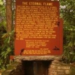 Plaque explaining the importance of the Eternal Flame.