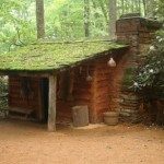 Rep;lica of a typical Cherokee home.