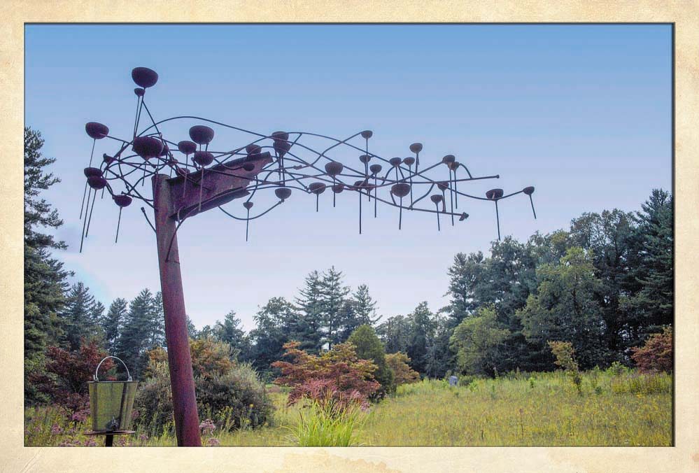 Whimsical outdoor art created by well-known artists combines with nature along this quiet one-mile pathway with interpretive signage and an array of regional plant species.