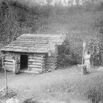Typical Cherokee farmstead. Photo from Smithsonian Archives.
