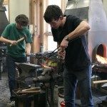 The ancient craft of blacksmithing is taught in the modern Clay Spencer Blacksmith Shop.