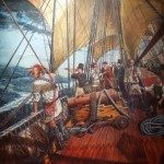 Exhibit: Painting of Cherokee on board ship going to England.