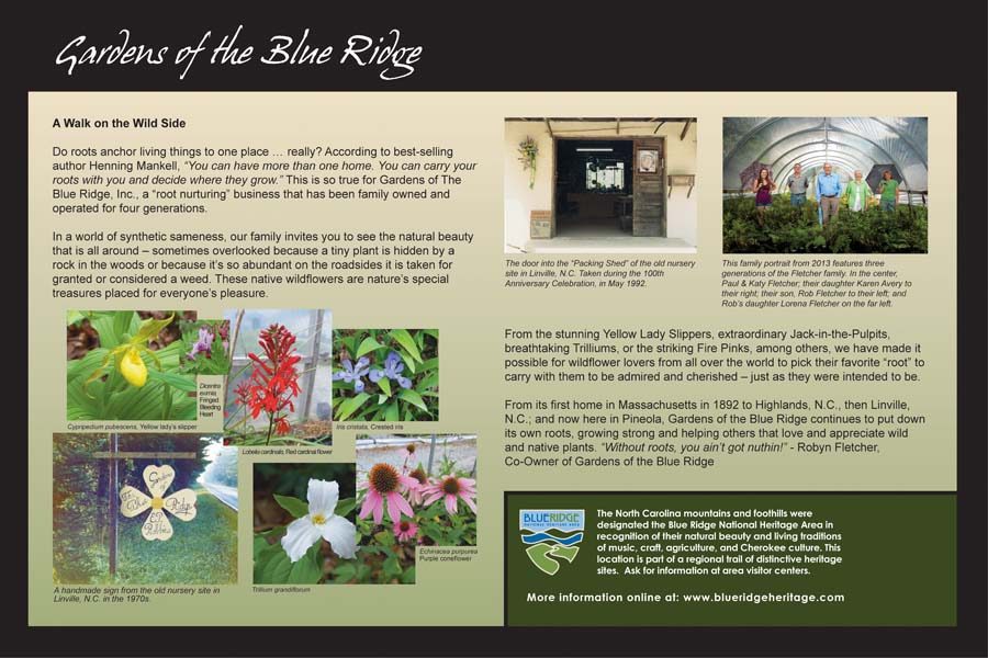 Gardens of the Blue Ridge Sign