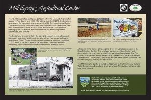 Mill Spring Agricultural Center Sign